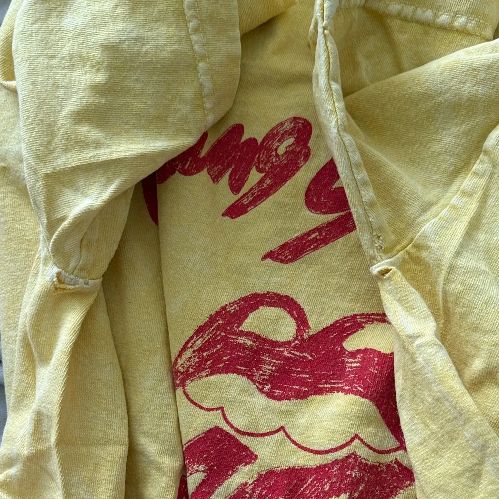 Daydreamer Yellow Rolling Stones Tongue Logo Tee - Picture 6 of 6